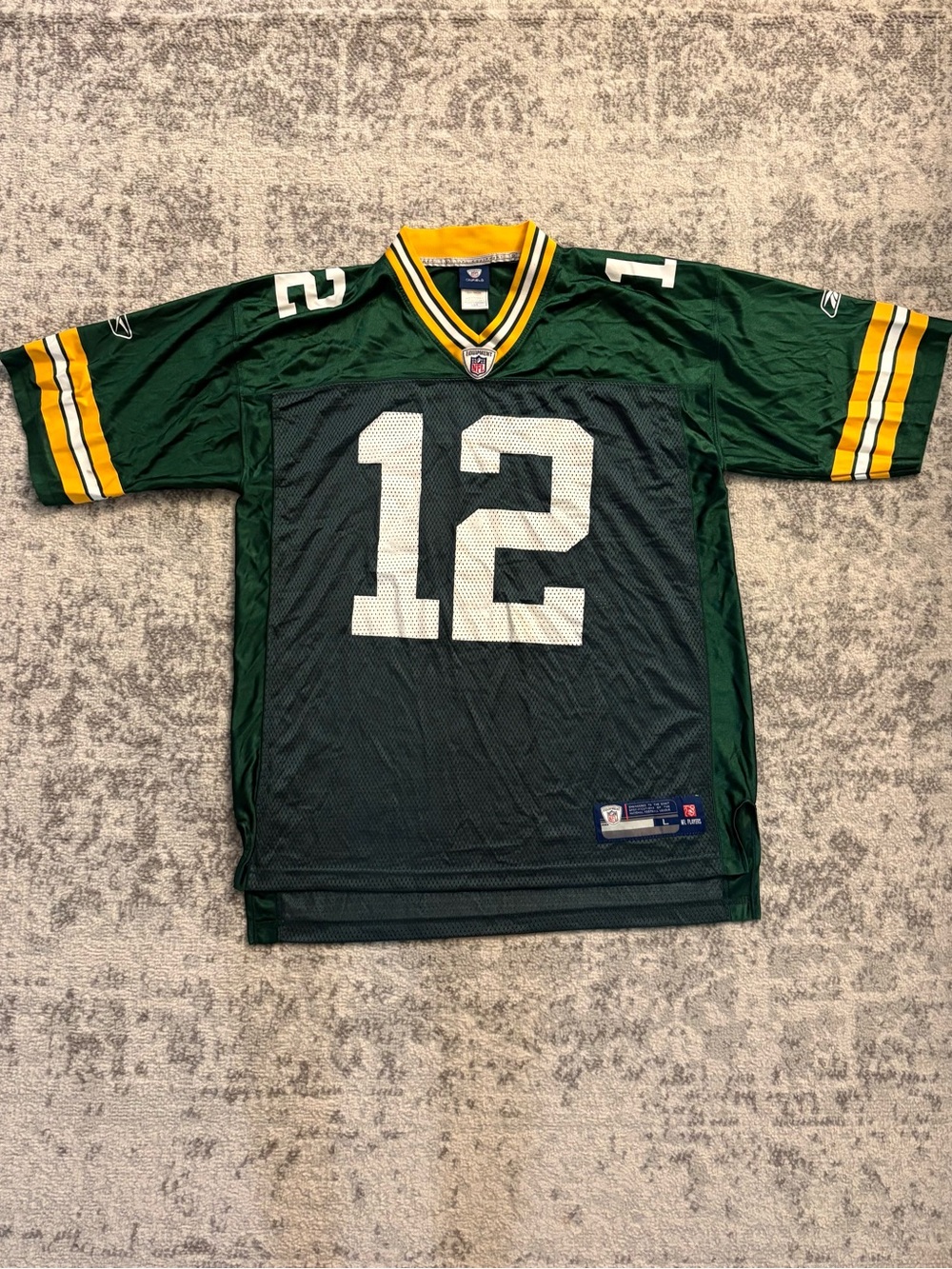 Men’s Large NFL On Field Aaron Rodgers Green Bay Packers Football Jersey